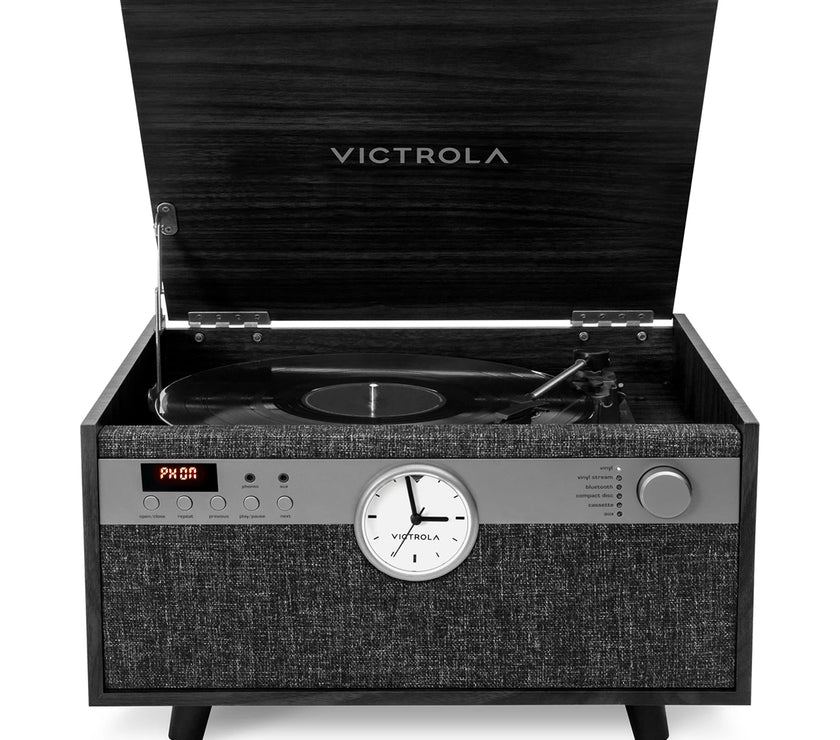 Victrola Century with Clock - Black