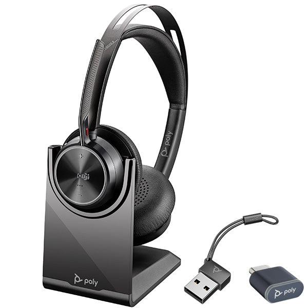 Poly Voyager Focus 2 MS Teams Wireless USB-C / USB-A Headset &amp; Charging Stand