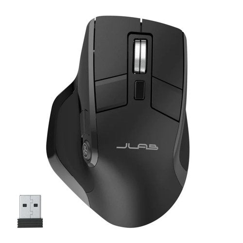JLAB Epic Mouse Wireless 2.4G USBA Dongle & Bluetooth Ergonomic Rechargable - Multi Device LCD Display