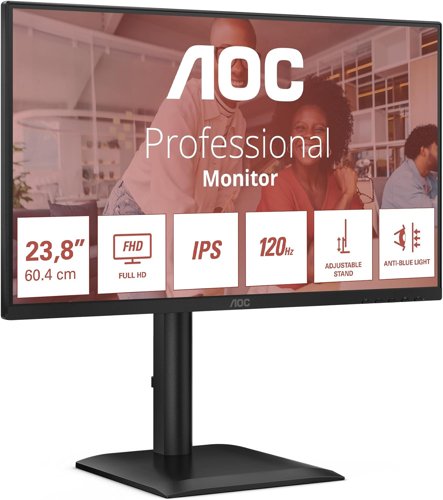 AOC E4U 23.8 Inch 1920 x 1080 Pixels Full HD IPS Panel HDMI DisplayPort Adaptive Sync Monitor