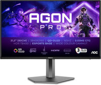 AOC AGON PRO 31.5 Inch 3840 x 2160 Pixels 4K Ultra HD QD-OLED HDMI DisplayPort Adaptive Sync Monitor