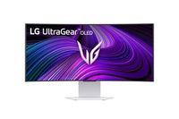 LG UltraGear 34GX90SA 34 Inch OLED 3840 x 2160 Pixels Wide Quad HD HDMI DisplayPort USB-C White Curved Gaming Monitor