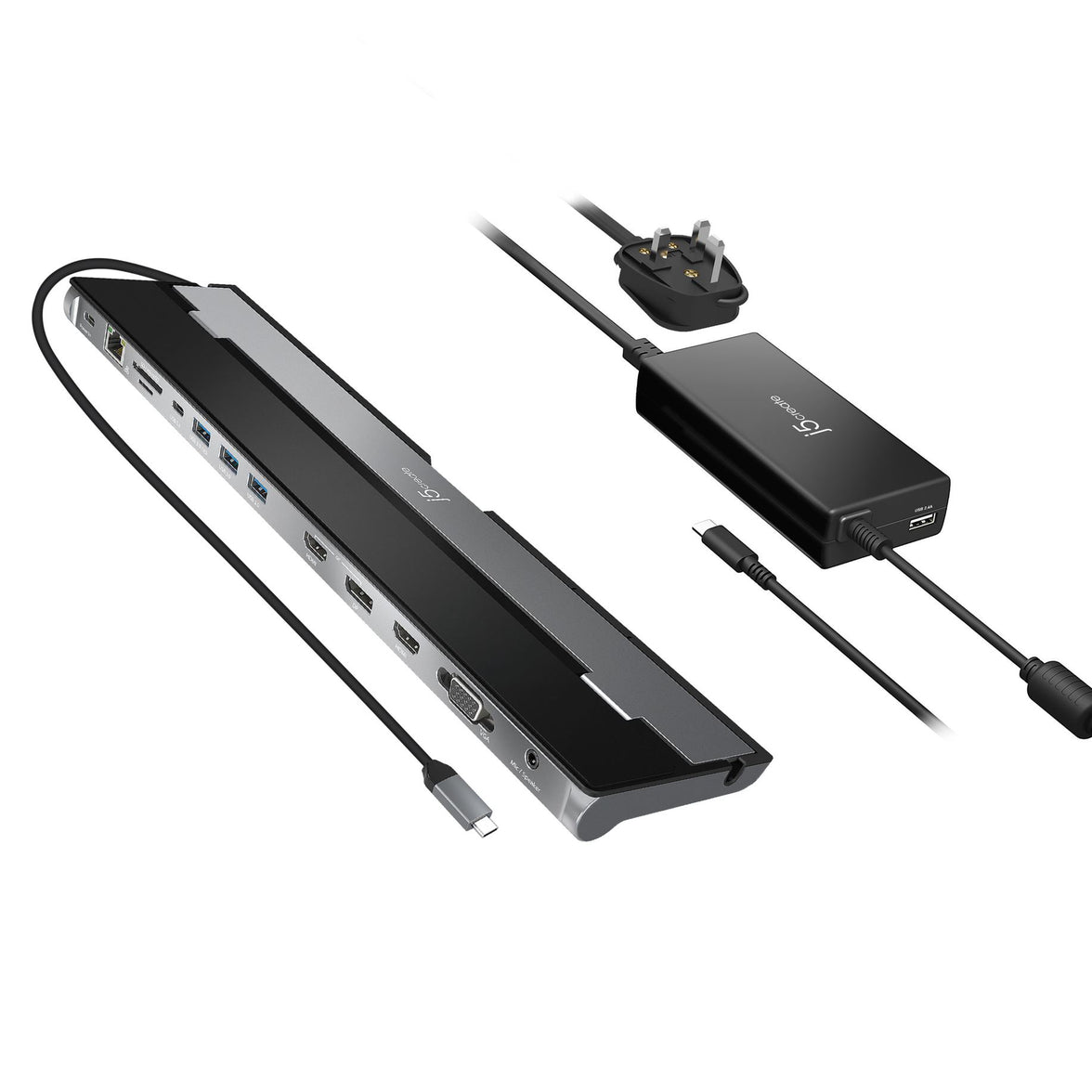 J5CREATE USB-C TRIPLE DISPLAY DOCK 100W