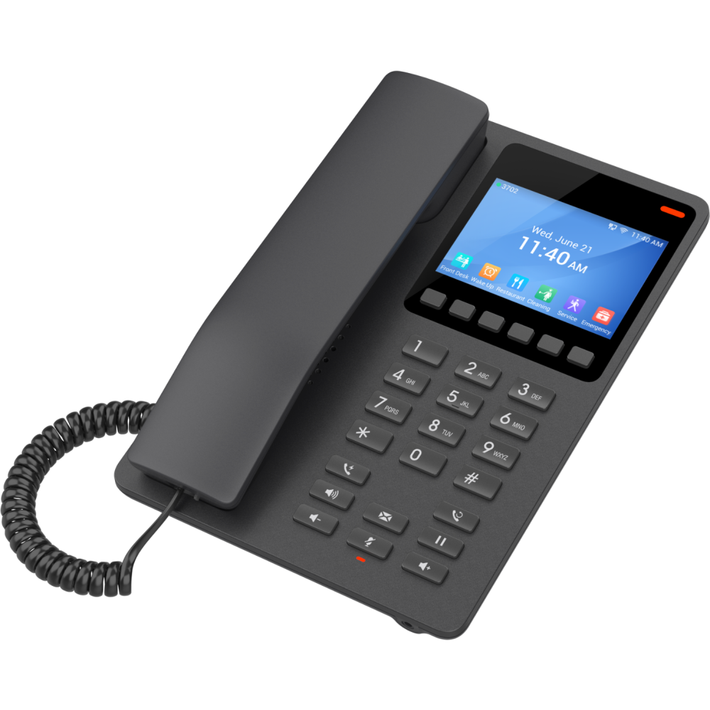 Grandstream GHP631W Compact Hotel Phone Black