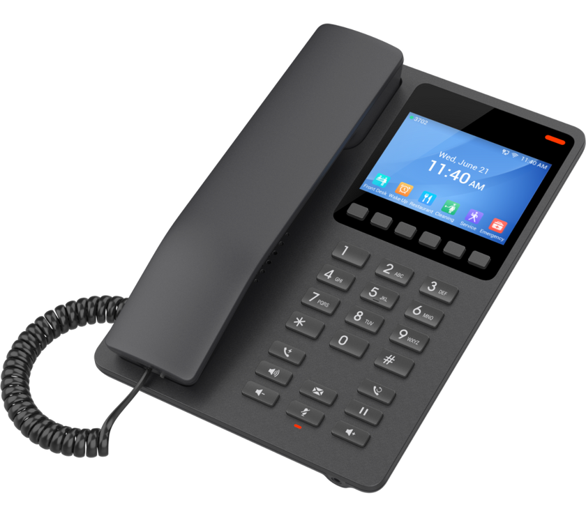 Grandstream GHP631W Compact Hotel Phone Black