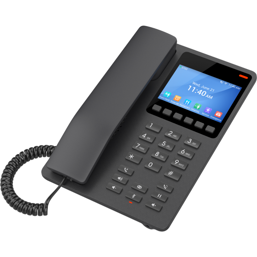 Grandstream GHP631W Compact Hotel Phone Black