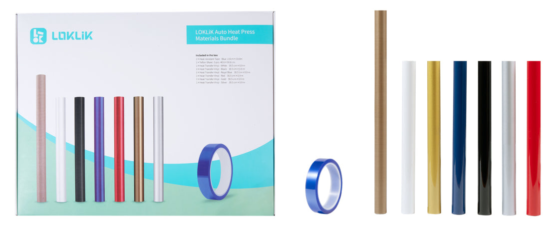 LOKLIK AUTO HEAT PRESS ACCESSORY STARTER BUNDLE