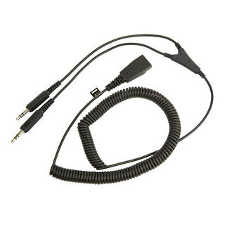 Jabra GN PC cord - QD to 2 x 3.5mm 2m
