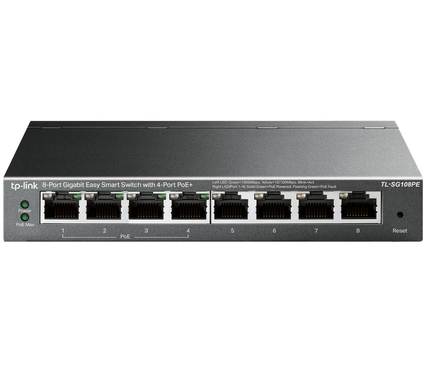 TP-Link SG108PE 8 Port GGigabit Smart PoE Switch