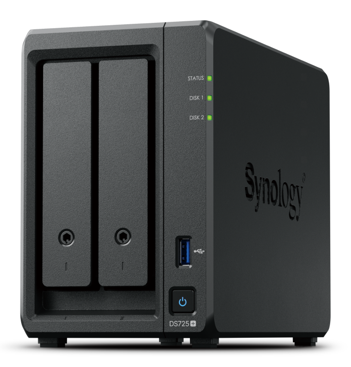 Synology DiskStation DS725+ 8TB NAS Bundle (2 × 4TB Synology HAT3300 SATA HDDs)