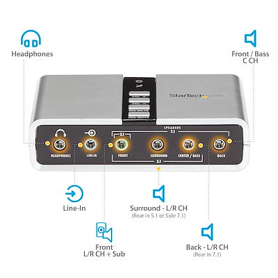 StarTech USB AUDIO ADAPTER EXTERNAL SOUND CARD