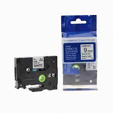 BROTHER 9MM TAPE BLACK/WHITE TZE221