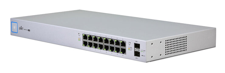 Ubiquiti UniFi Switch US-16-150W - Switch - Managed - 16 x 10 100 1000 (PoE ) 2 x Gigabit SFP - rack-mountable wall-mountable - PoE