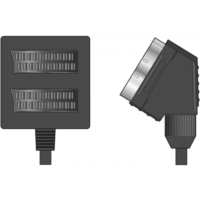 CDL 3 Way SCART Splitter Box Blk