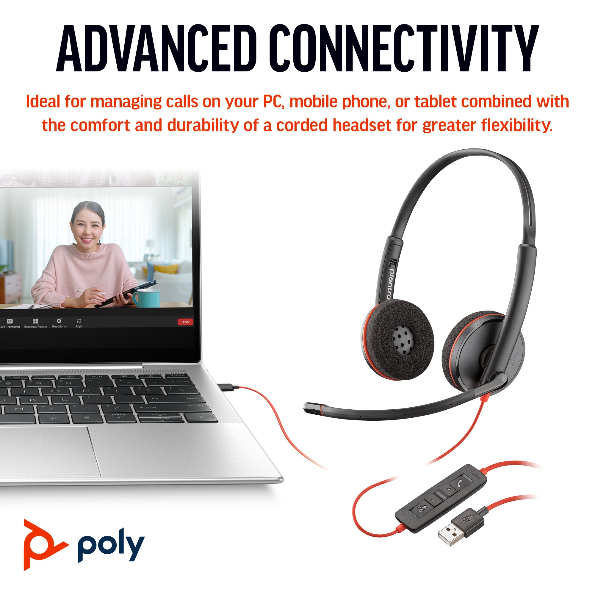 Poly BW 3220 USB-C HS +USB-C/A (Bulk)