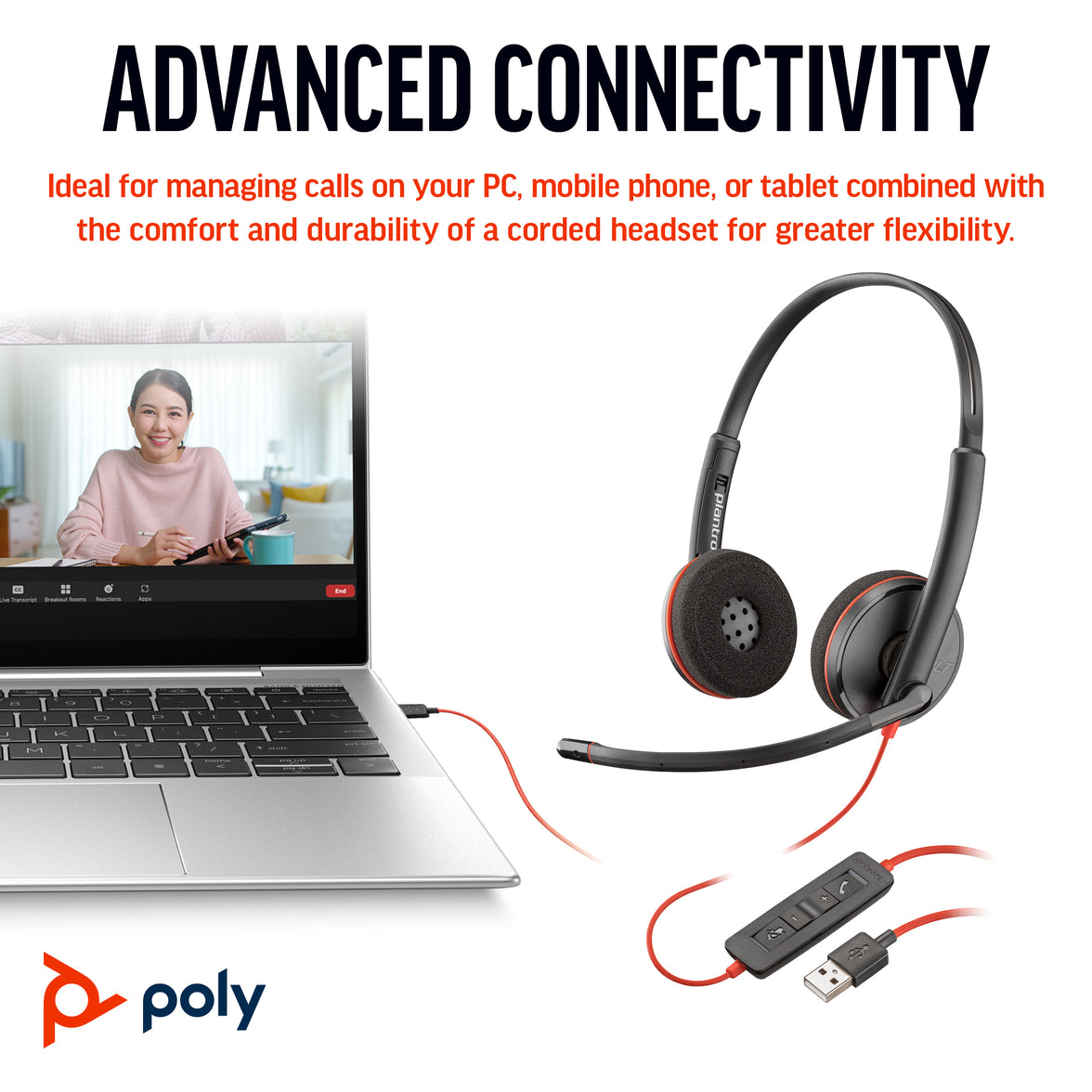 Poly BW 3220 USB-C HS +USB-C/A (Bulk)