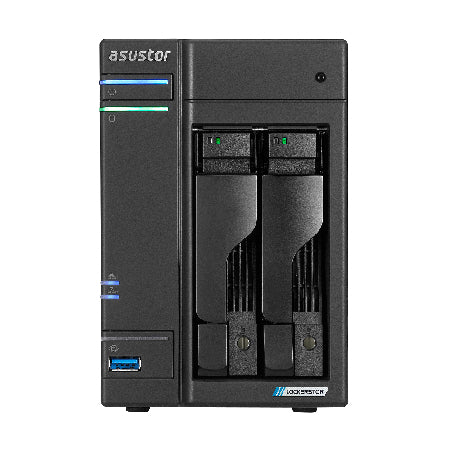 Asustor Lockerstor 2 Gen2+ AS6702T v2 2 Bay NAS Quad-Core 2.0GHz CPU Dual 5GbE Ports 4GB RAM DDR4