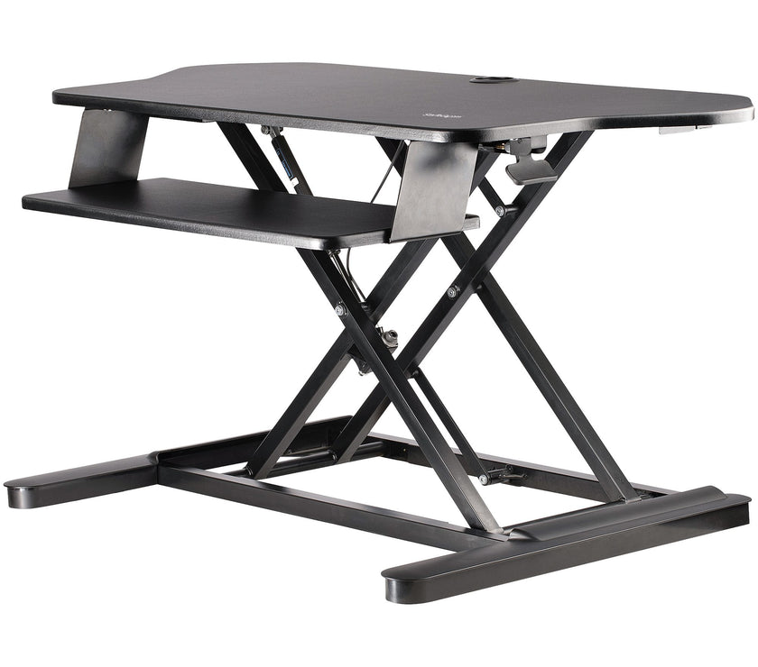 Corner Sit Stand Desk Converter 35x21in