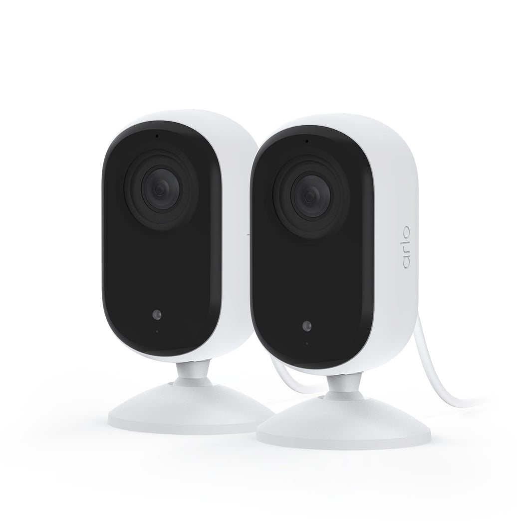 Arlo Essential 2K Indoor Security Camera, 2-pack