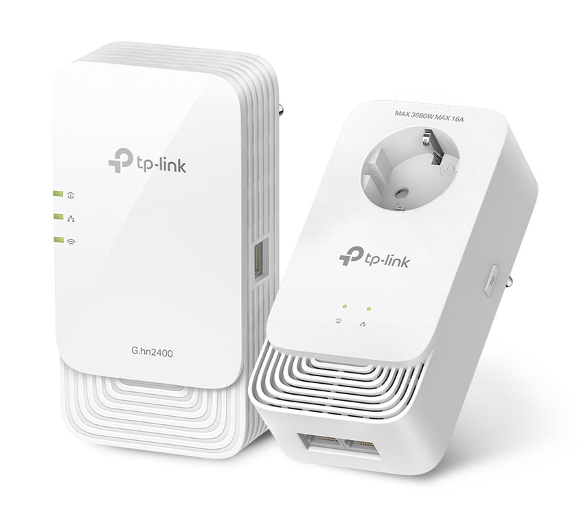 TP-Link PGW2440 KIT V1 - Powerline adapter kit 1GbE - Wi-Fi 6 - Dual Band - wall-pluggable