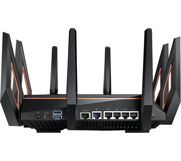 ASUS GT-AX11000 wireless router Gigabit Ethernet Tri-band (2.4 GHz / 5 GHz / 5 GHz) Black