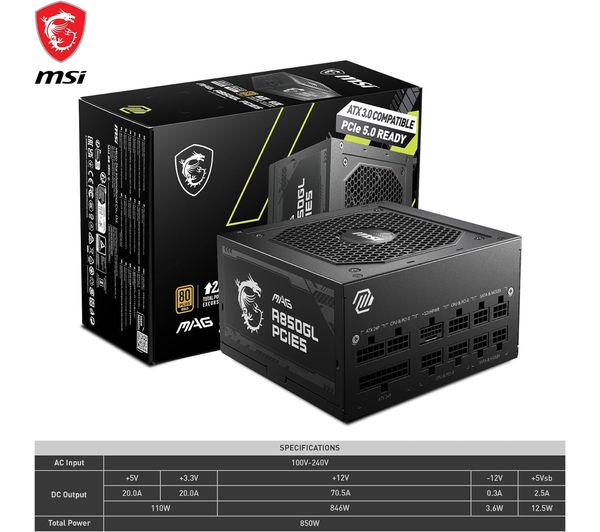 MSI 1300W PLATINUM F/M MEG AI1300P PCIE5