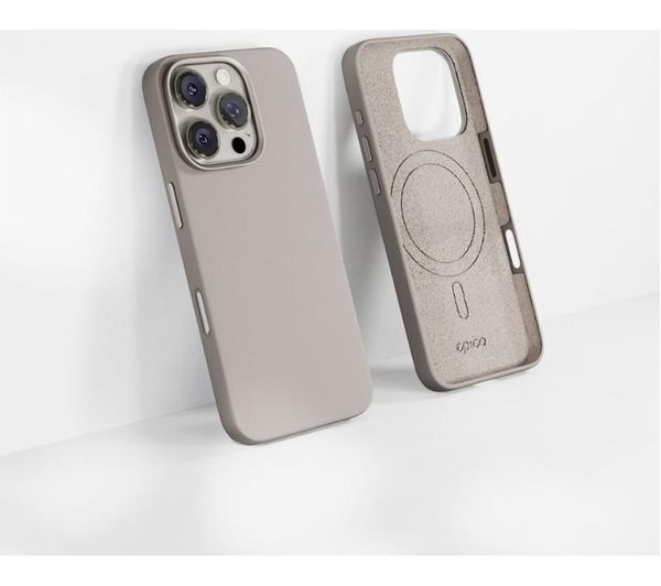 Epico Mag+ Silicone Case Pro iPhone 16 Pro Max - titanium beige