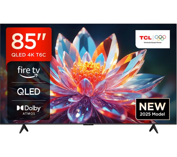TCL T6C -UK 85 inch QLED 4K HDR 10+ Dolby Vision & Atmos Smart Fire TV