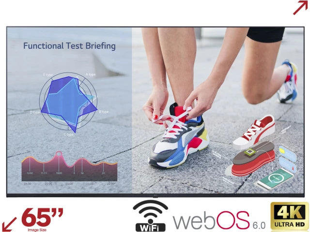 LG 65UL3J-E 65” 4K Ultra HD Smart Digital Signage Display with WebOS 6.0