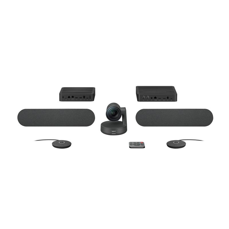 Logitech Rally Plus, 1440p, USB type C, USB type A, USB type B, RJ45, Mini XLR, HDMI, Windows, macOS, Chrome OS