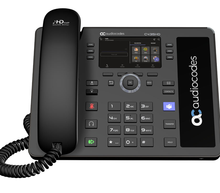 AudioCodes Teams C435HD-R IP-Phone PoE GbE black