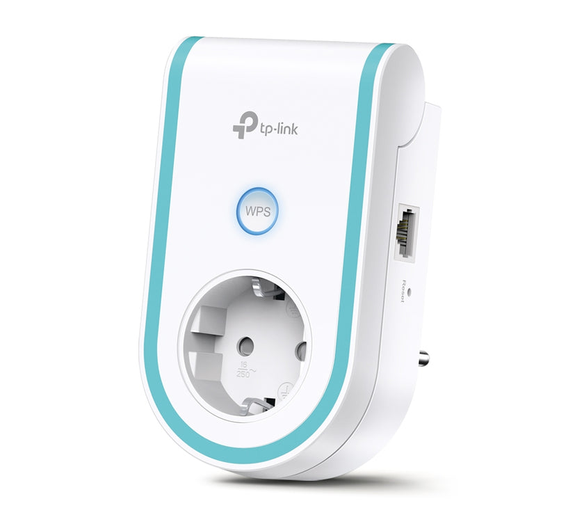 TP-Link RE365 V3 - Wi-Fi range extender - with AC passthrough - 100Mb LAN - Wi-Fi 5 - 2.4 GHz 5 GHz