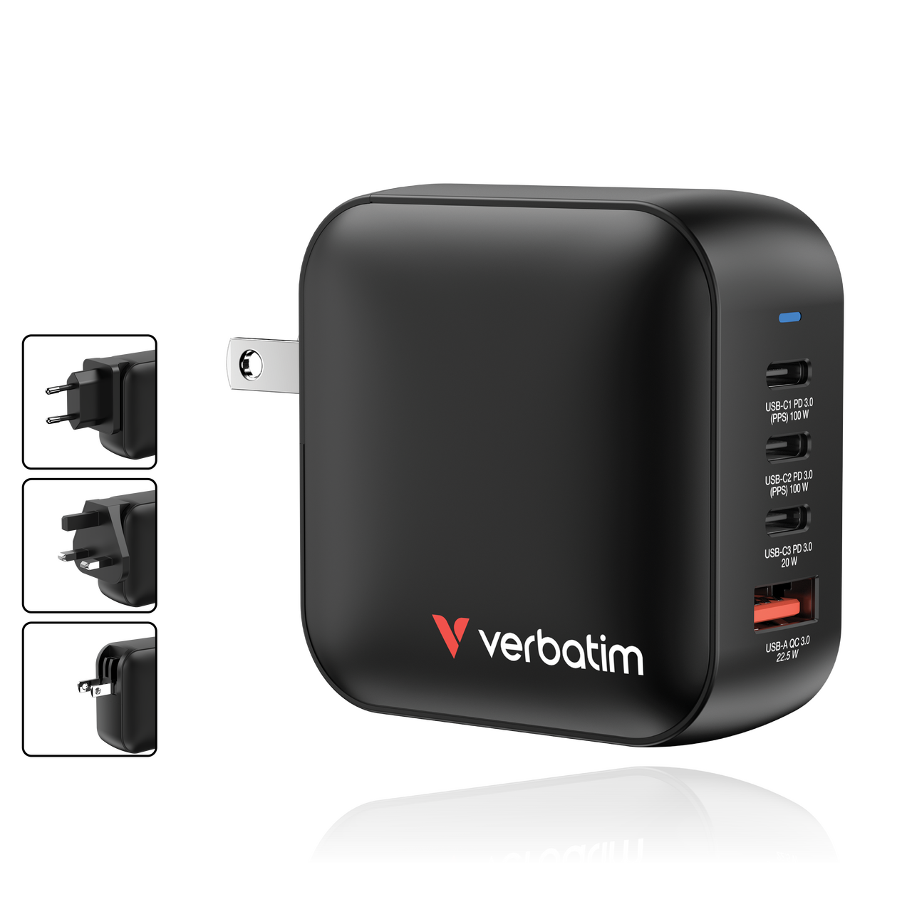 Verbatim Mini GaN Wall Charger 100W 4 Port