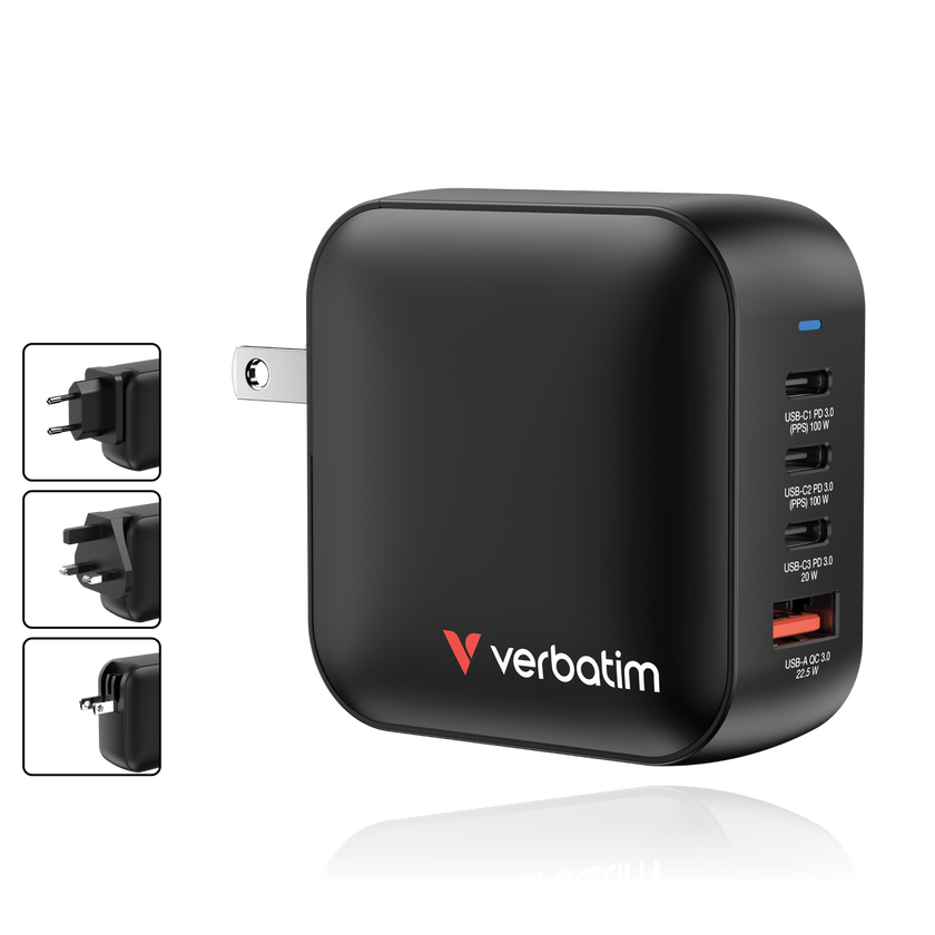 Verbatim Mini GaN Wall Charger 100W 4 Port