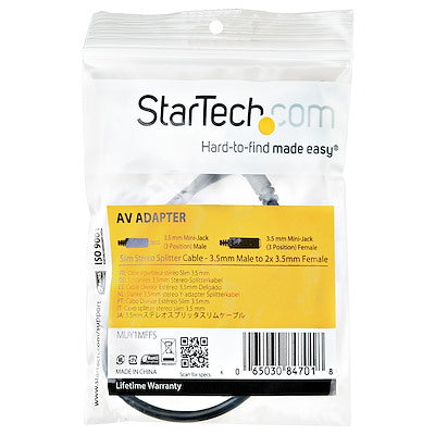 StarTech Slim Stereo Splitter Cable