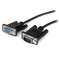 0.5m Black Straight Through DB9 RS232 Serial Cable - M/F
