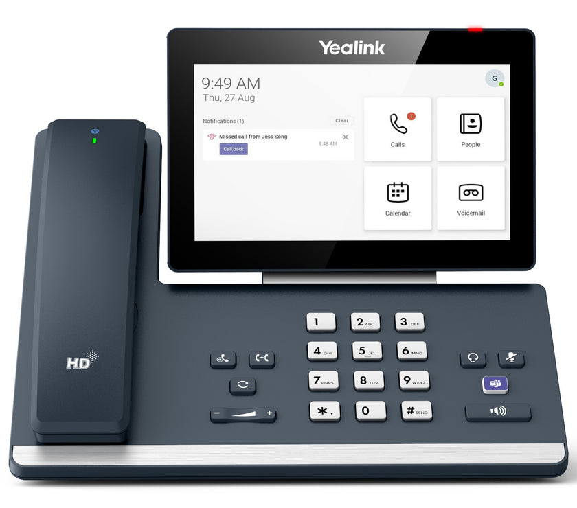 Yealink MP58WH Android Wi-Fi Smart Media Phone for Teams with Cordless Bluetooth Handset