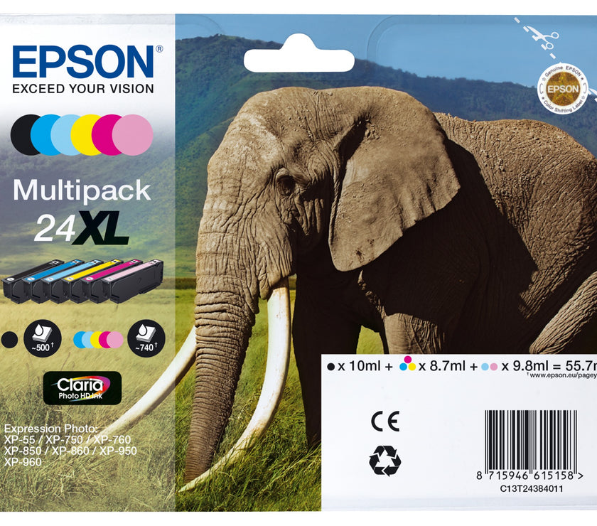 24XL Black Colour Ink Multi