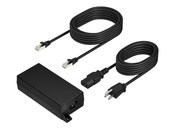 HP Poly PoE++ 65W2.5G with CAT6A +PWRCRD