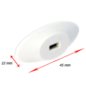 Adhesive Security Slot T Lock - White