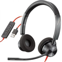 Poly Blackwire 3315 Monaural USB-C Headset +3.5mm Plug +USB-C/A Adapter