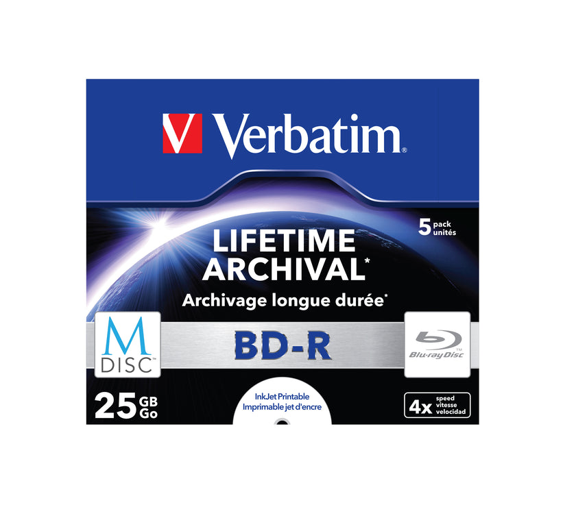 Verbatim M-DISC BD-R 25GB 4x 5pk JC