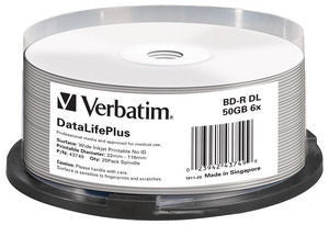 Verbatim BD-R DL 50GB 6x Wide Printable
