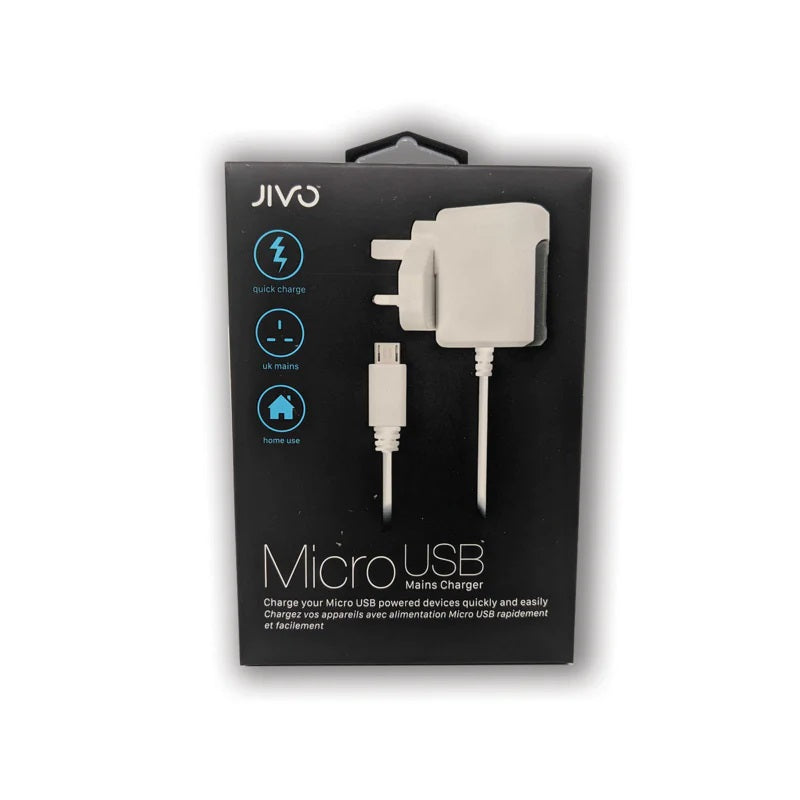 Jivo Micro USB Mains Charger White 2.4A