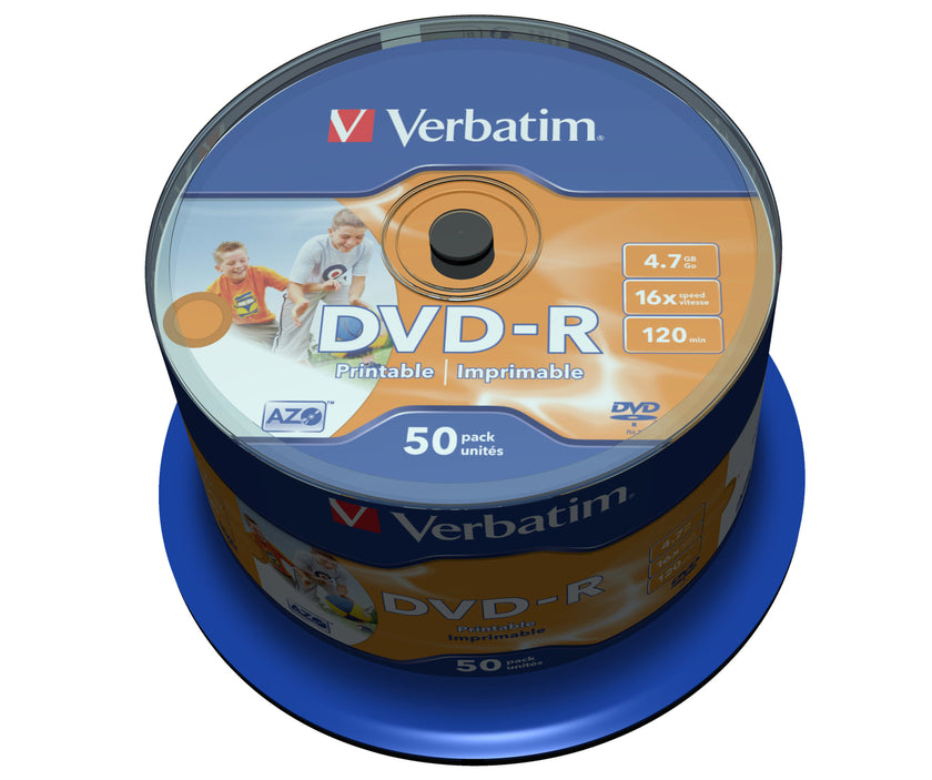 Verbatim DVD-R 16x Wide Printable 50pk