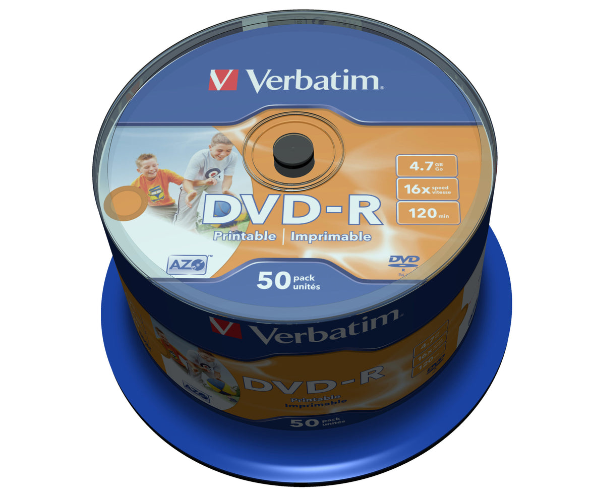 Verbatim DVD-R 16x Wide Printable 50pk