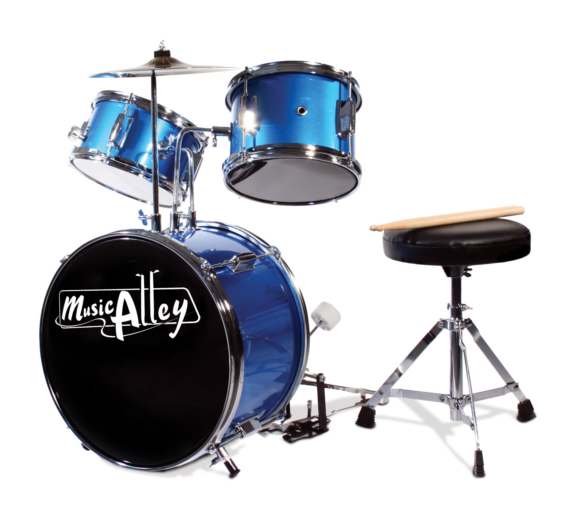 PDT Music Alley 3 Piece Jr Drum Kit Blue