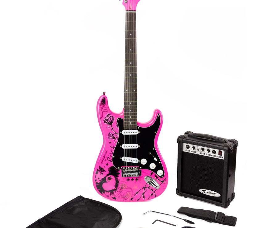 PDT Jaxville Pink Punk Guitar Package