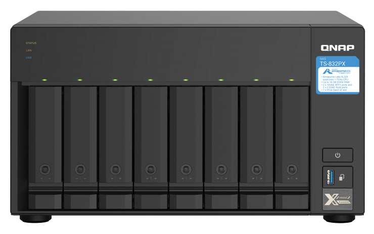 QNAP TS-832PX-4G/64TB TOSH 8 Bay Desktop