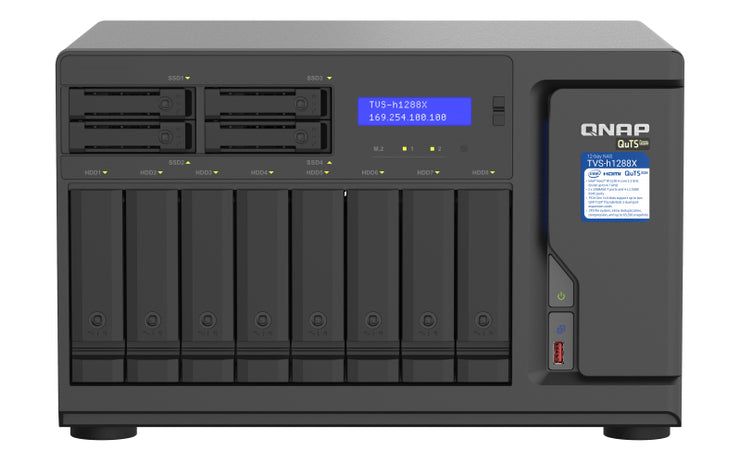 QNAP TVS-h1288X-W1250-16G/64TB EXOS